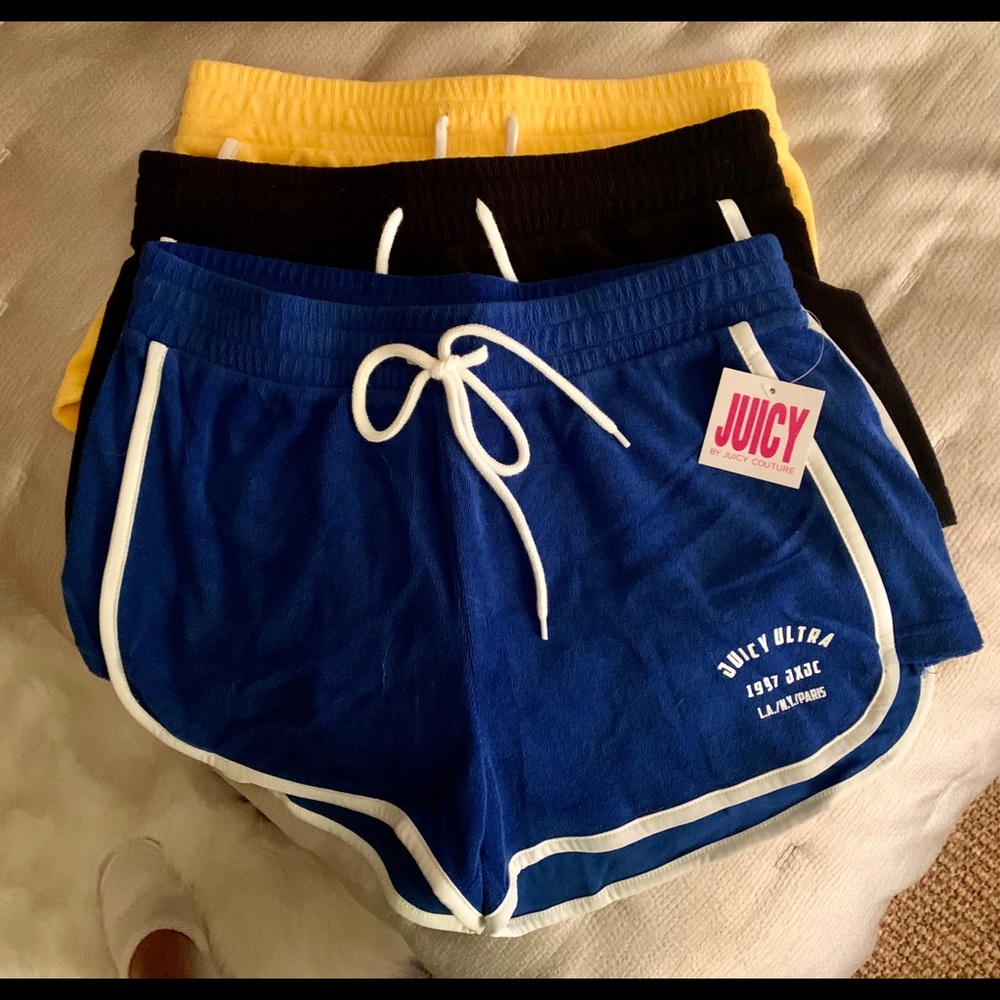 3 Pairs Juicy Couture Ultra Logo Microterry Shorts